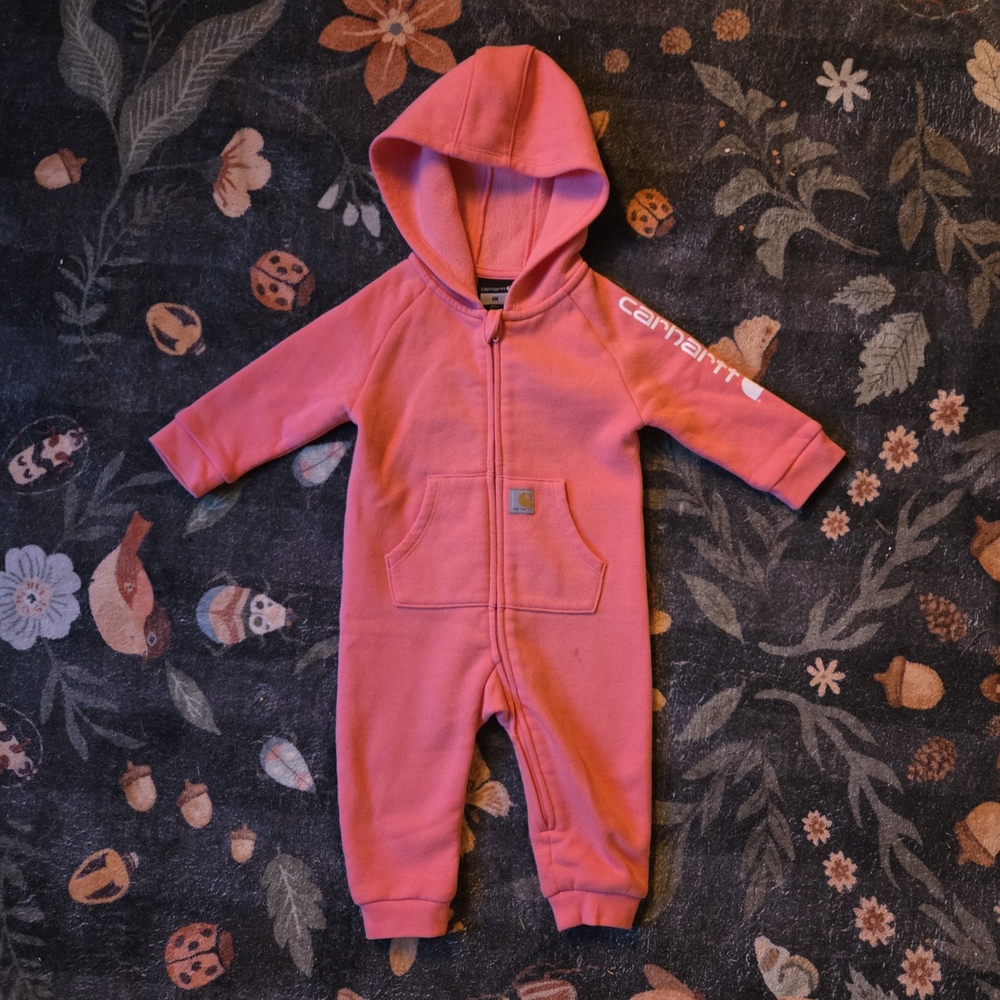 Carhartt Pink Long-sleeve Fleece Hooded Zip-up
